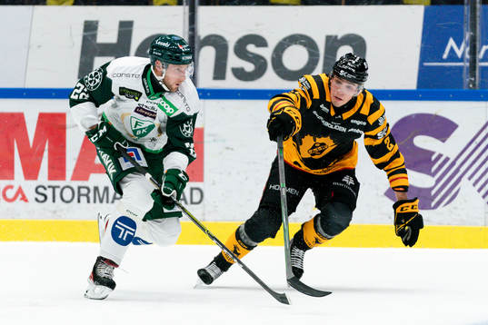 Färjestads Per Åslund och Skellefteås Adam Wilsby