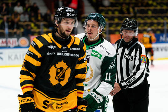 Färjestads Joakim Nygård och Skellefteås Melker Karlsson