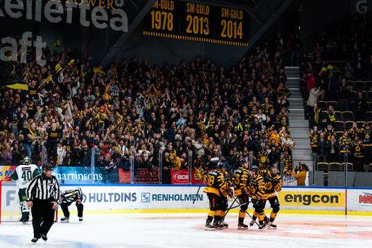 Skellefteås Oscar Möller och Joakim Lindström  jublar