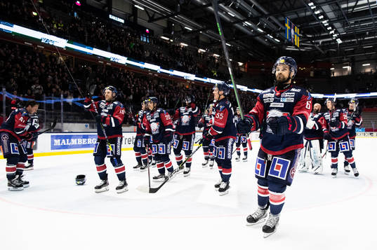 Linköpings spelare jublar