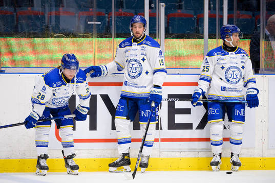 Leksands Justin Kloos. Max Veronneau och Carter Camper