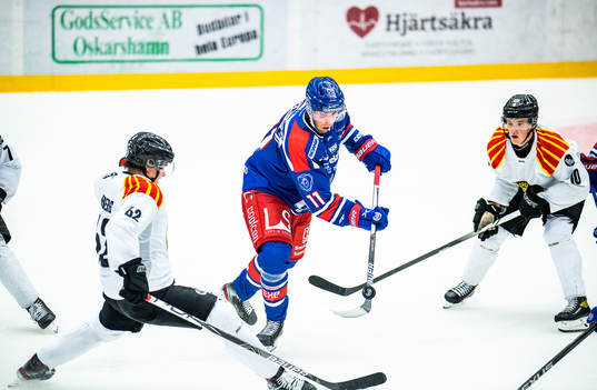 Brynäs Tom Hedberg och Noel Gunler samt Oskarshamns Joakim
