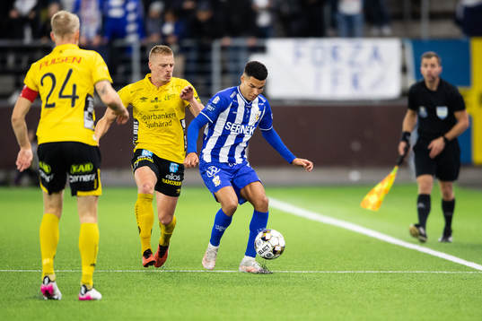 Elfsborgs Per Frick och IFK Göteborgs Alexander Jallow