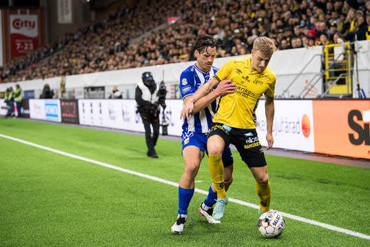 IFK Göteborgs Gustav Svensson och Elfsborgs Jeppe Møldrup
