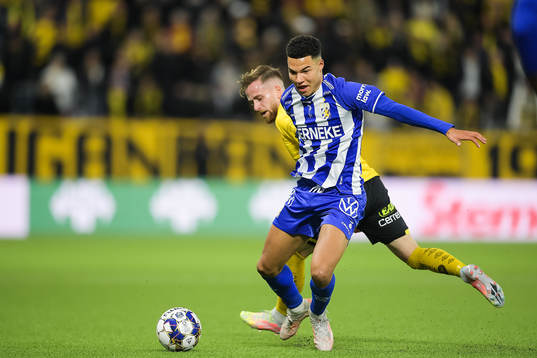 Elfsborgs Rasmus Alm och IFK Göteborgs Alexander Jallow