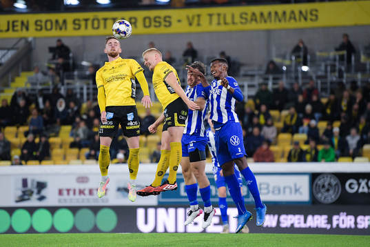 Elfsborgs Rasmus Alm och Per Frick mot IFK Göteborgs