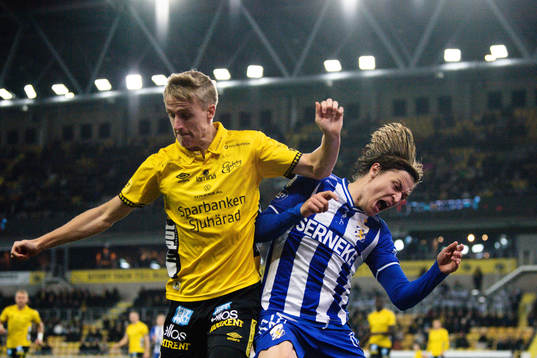 Elfsborgs Jeppe Møldrup Okkels och IFK Göteborgs Simon