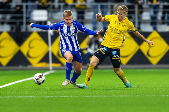 IFK Göteborgs Isak Dahlqvist och Elfsborgs Jeppe Møldrup