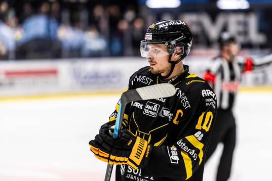 Västerås Jimmie Janssonunder ishockeymatchen i