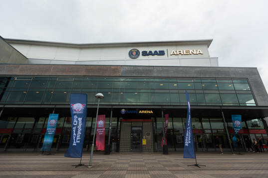 Exteriör av Saab Arena