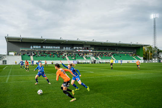 Interiör vy över Kristianstads Fotbollsarena