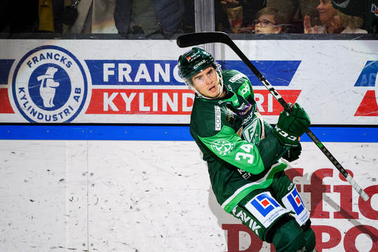 Färjestads Michael Lindqvist jublar