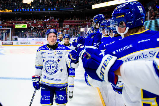 Leksands Patrik Zackrisson jublar