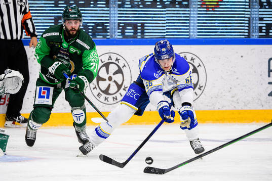Färjestads Jesse Virtanen och Leksands Nils Åman