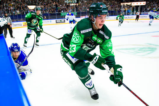 Leksands Jon Knuts och Färjestads Albert Johansson