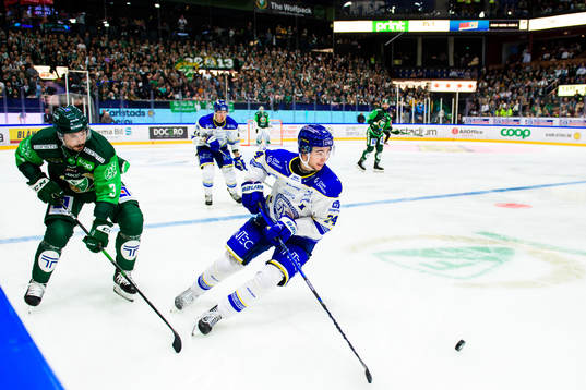 Färjestads Jens Westin och Leksands Isak Rosén