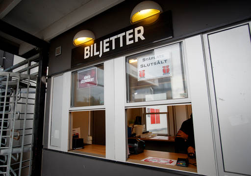 Biljettluckan med texten ståplats slutsålt
