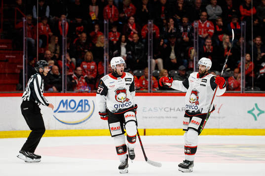 Malmö Redhawks Ponthus Westerholm och Markus Lauridsen