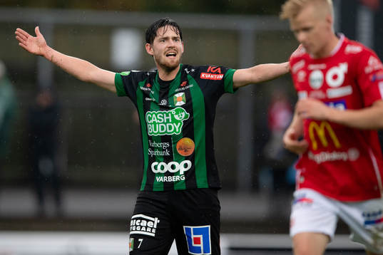 Varbergs Robin Tranberg reagerar
