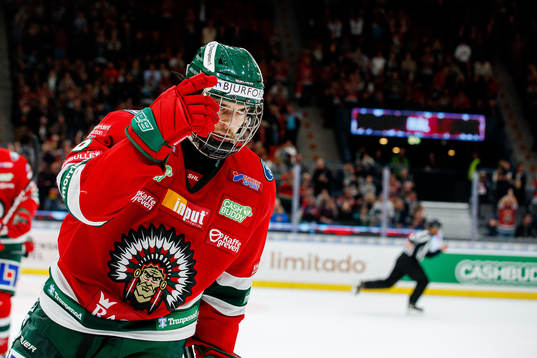 Frölundas Stefan Elliot  jublar