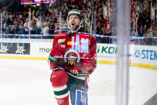 Frölundas Michael Spacek jublar