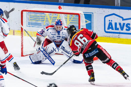 Oskarshamns målvakt Joe Cannata och Luleås Pontus
