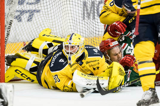 Södertäljes målvakt Fredrik Bergvik och Moras Kalle