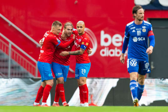 Helsingborgs Charlie Weberg, Rasmus Karjalainen och Anthony