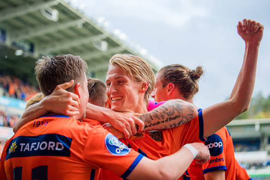 Erlend Segberg of Aalesund celebrates