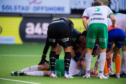 Morten Bjørlo of HamKam in pain