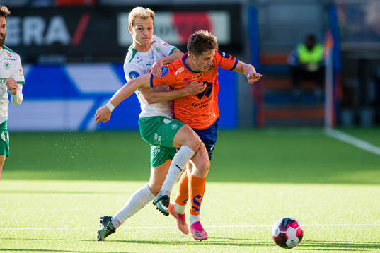 Morten Bjørlo of HamKam and Simen Bolkan Nordli of Aalesund