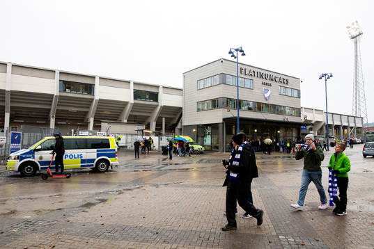 Platinumcars Arena före fotbollsmatchen i Allsvenskan