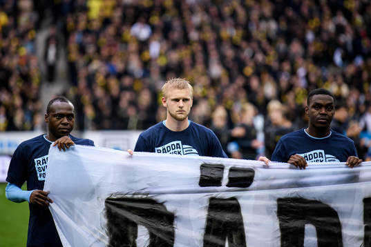 Djurgårdens Edward Chilufya, Kalle Holmberg och Joel Asoro