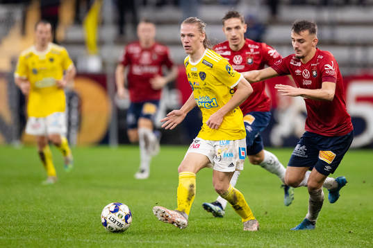 Falkenbergs Linus Borgström och Örgrytes Ajdin Zeljkovic