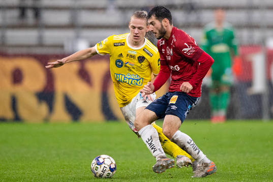 Falkenbergs Linus Borgström och Örgrytes Anel Rashkaj