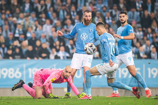 Malmö FFs Veljko Birmancevic, Antonio Colak och Jo Inge