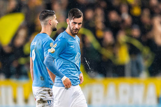 Malmö FFs Antonio Colak och Adi Nalic deppar