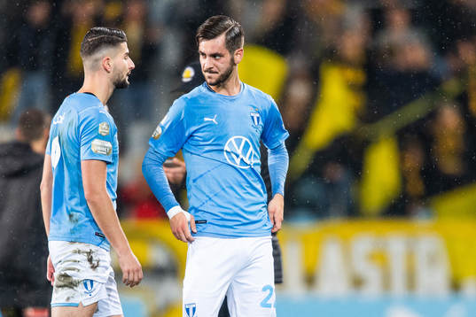 Malmö FFs Antonio Colak och Adi Nalic deppar