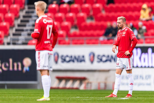 Kalmars Jonathan Ring och Carl Gustafsson deppar