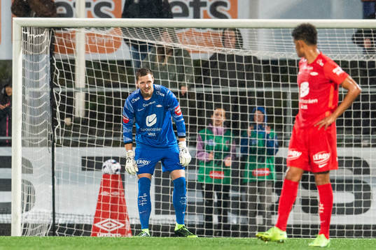 goalkeeper Hannes Lennart Grill of Brann looks dejected