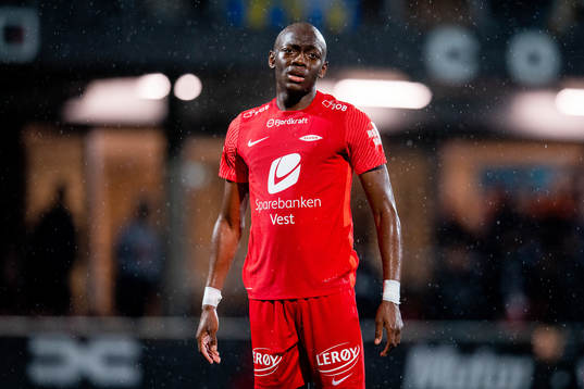 Moonga Simba of Brann looks dejected