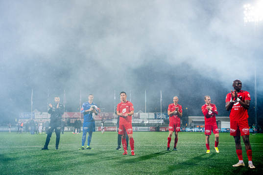 Head coach Eirik Horneland, goalkeeper Hannes Lennart