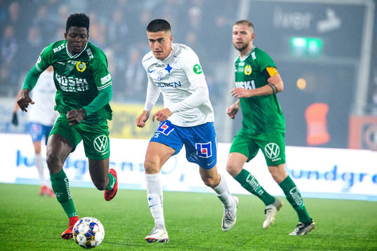 Hammarbys Aziz Mohammed Ouattara jagar IFK Norrköpings