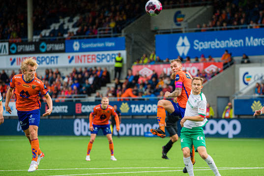 Erlend Segberg of Aalesund scores the 1-0 goal