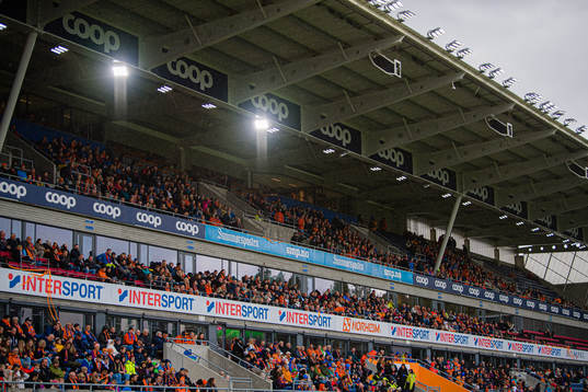 Spectators in the stands