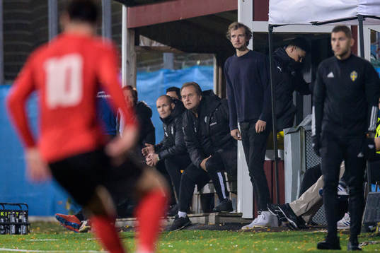 Värnamos tränare Jonas Thern och Robin Asterhed
