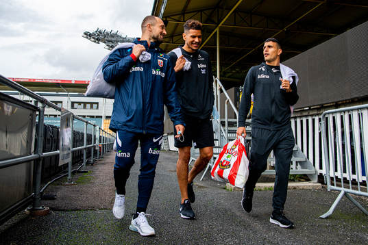 Veton Berisha, Ohi Omoijuanfo and Mohamed Elyounoussi of