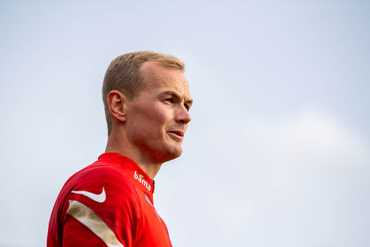Goalkeeper Viljar Myhra of the Norwegian national football