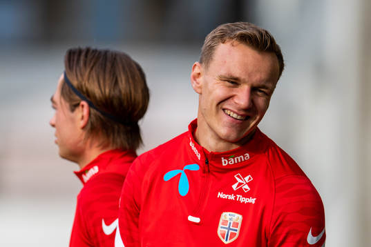 Marius Lode of the Norwegian national football team