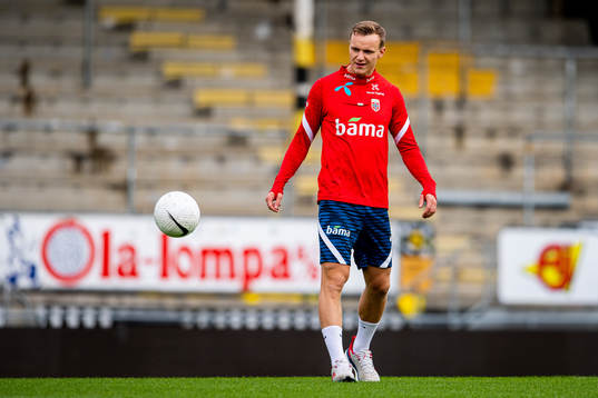 Marius Lode of the Norwegian national football team